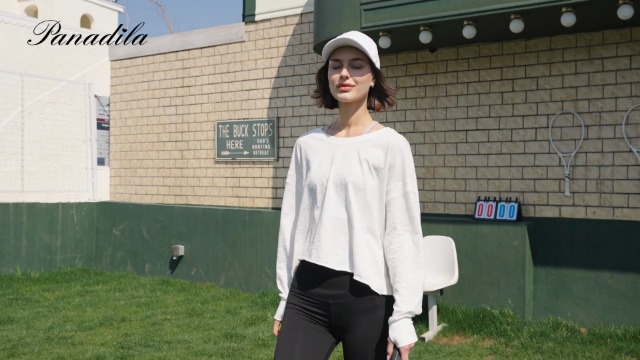 Amazon.com: Panadila Womens Long Sleeve Open Back Workout Tops